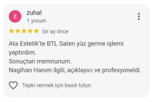 BTL Saten yüz germe işlemi yaptırdım.