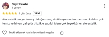Saç simülasyonundan memnun kaldım.